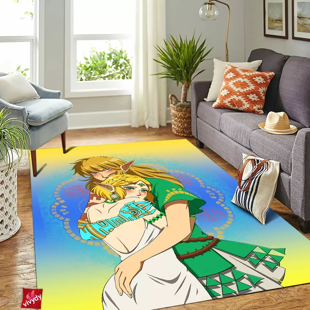 Link Zelda Legend Of Zelda Tears Of The Kingdom Rectangle Rug