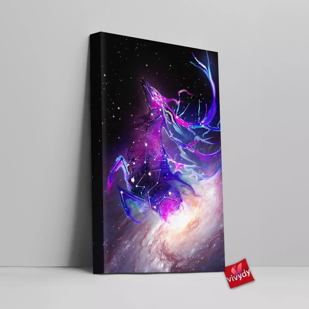 Galaxy Deer Canvas Wall Art