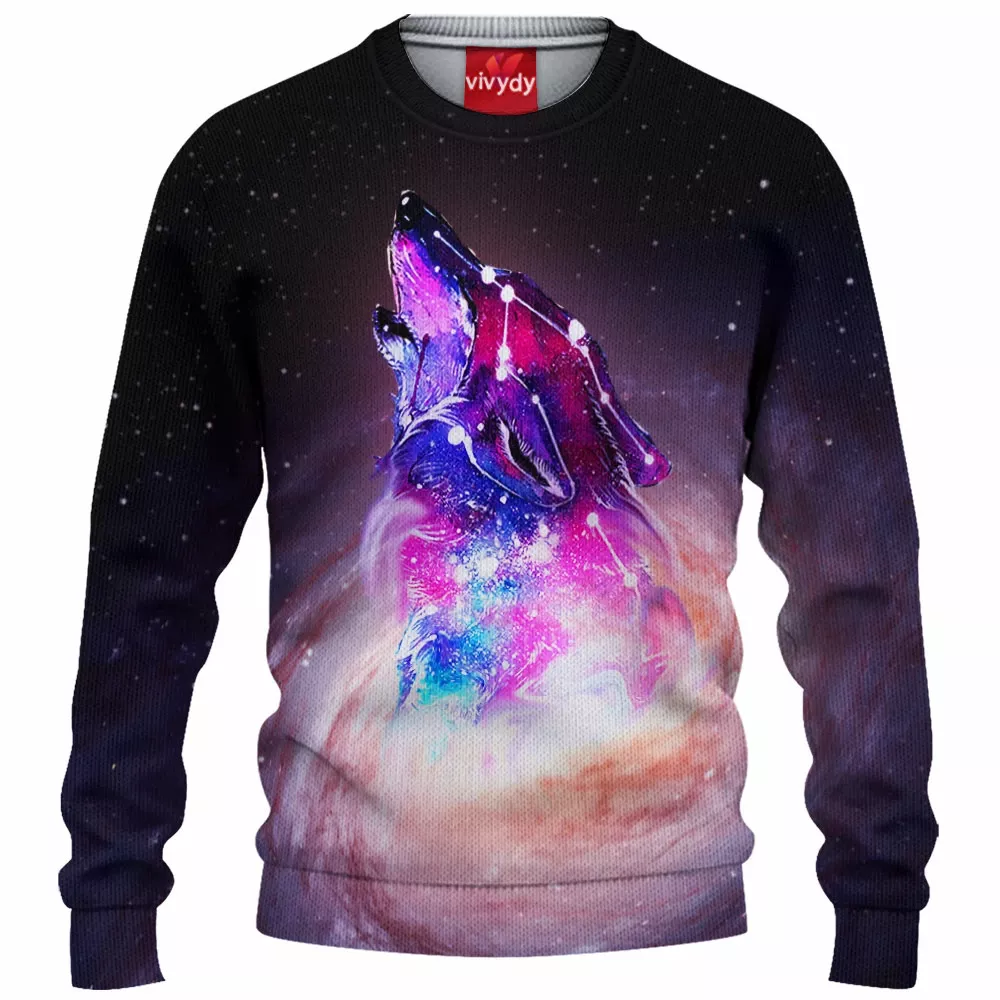 Galaxy Wolf Knitted Sweater