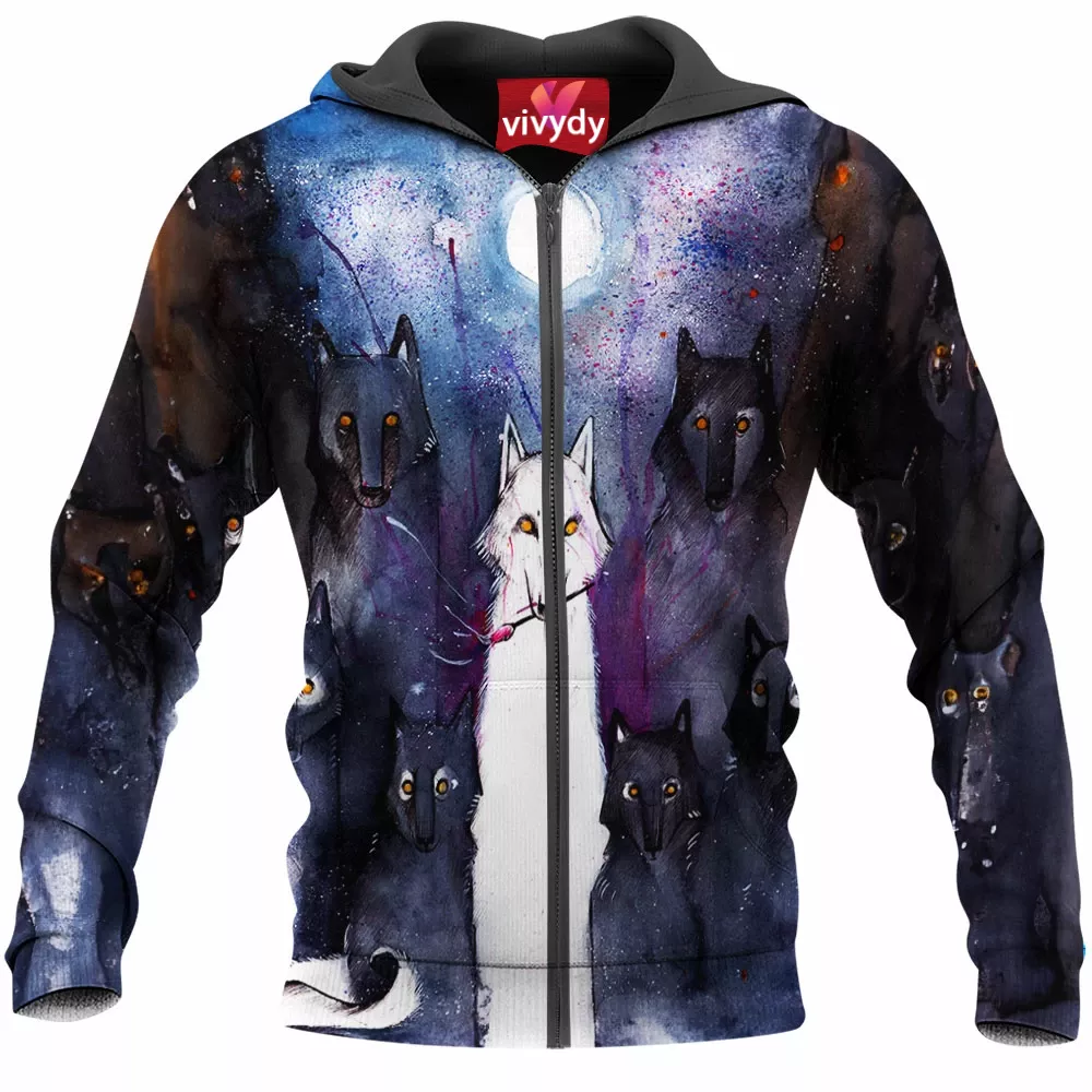 Alpha Wolf Zip Hoodie