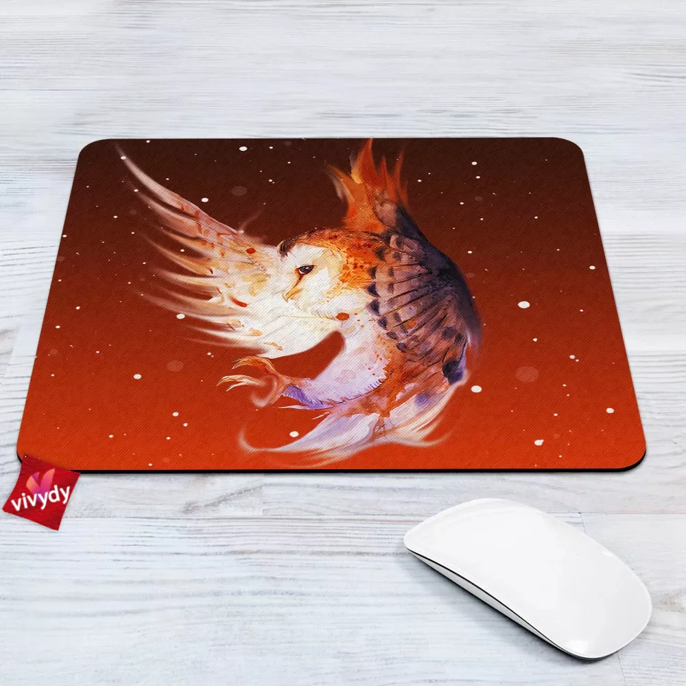 Barn Owl Mouse Pad