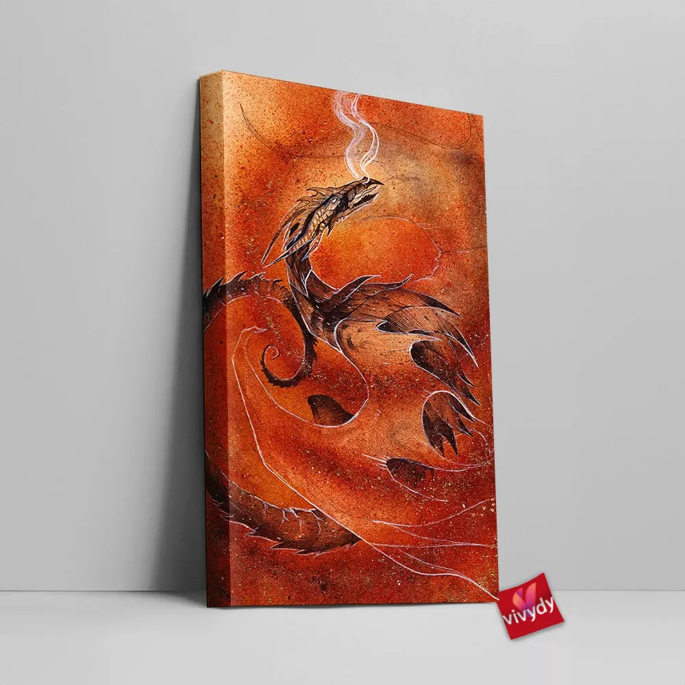 Sandstorm Dragon Canvas Wall Art