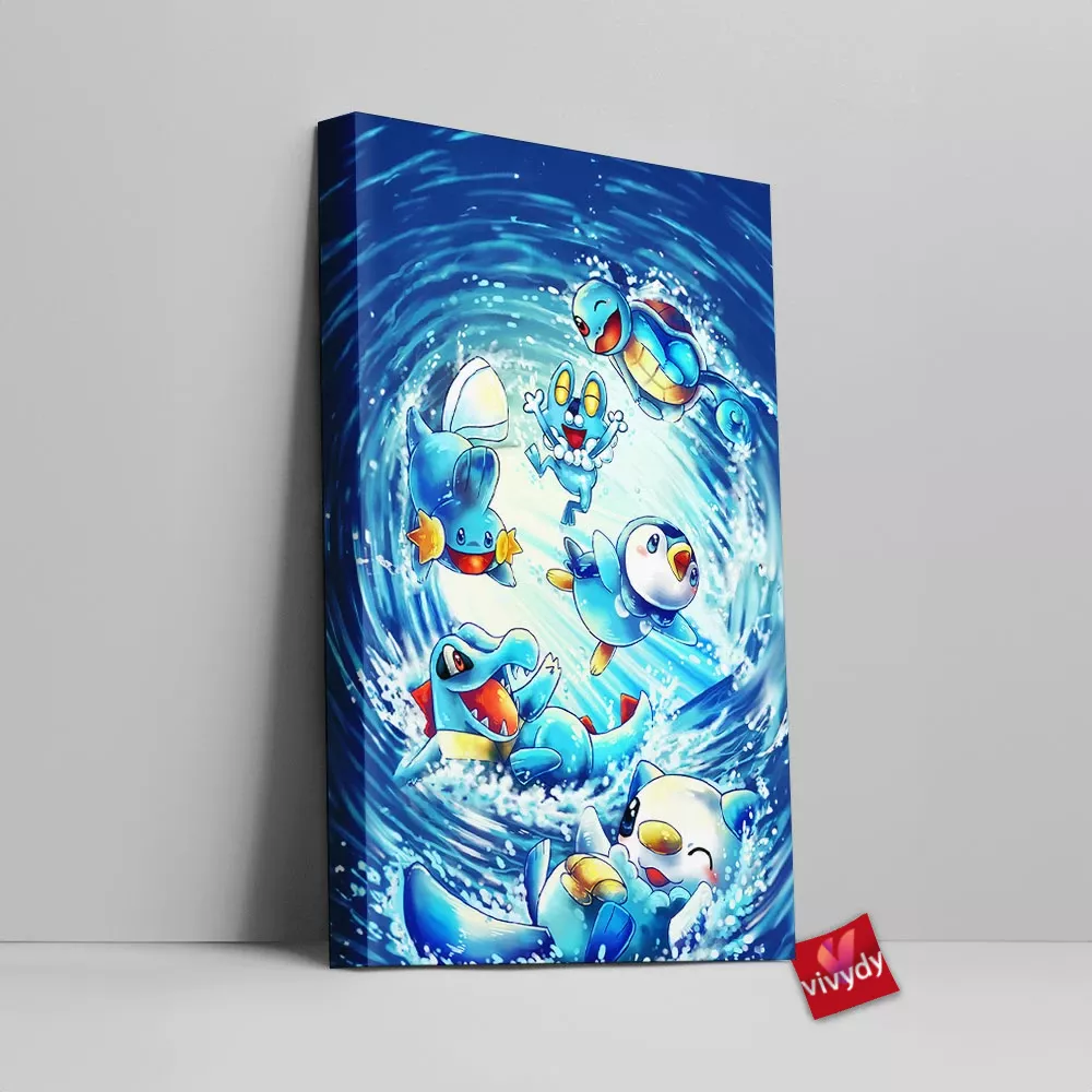 Water Pokemon Canvas Wall Art