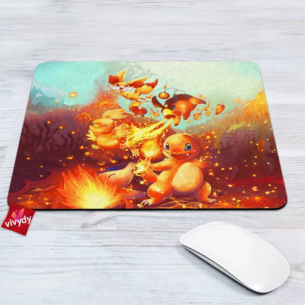 Fire Pokemon Mouse Pad