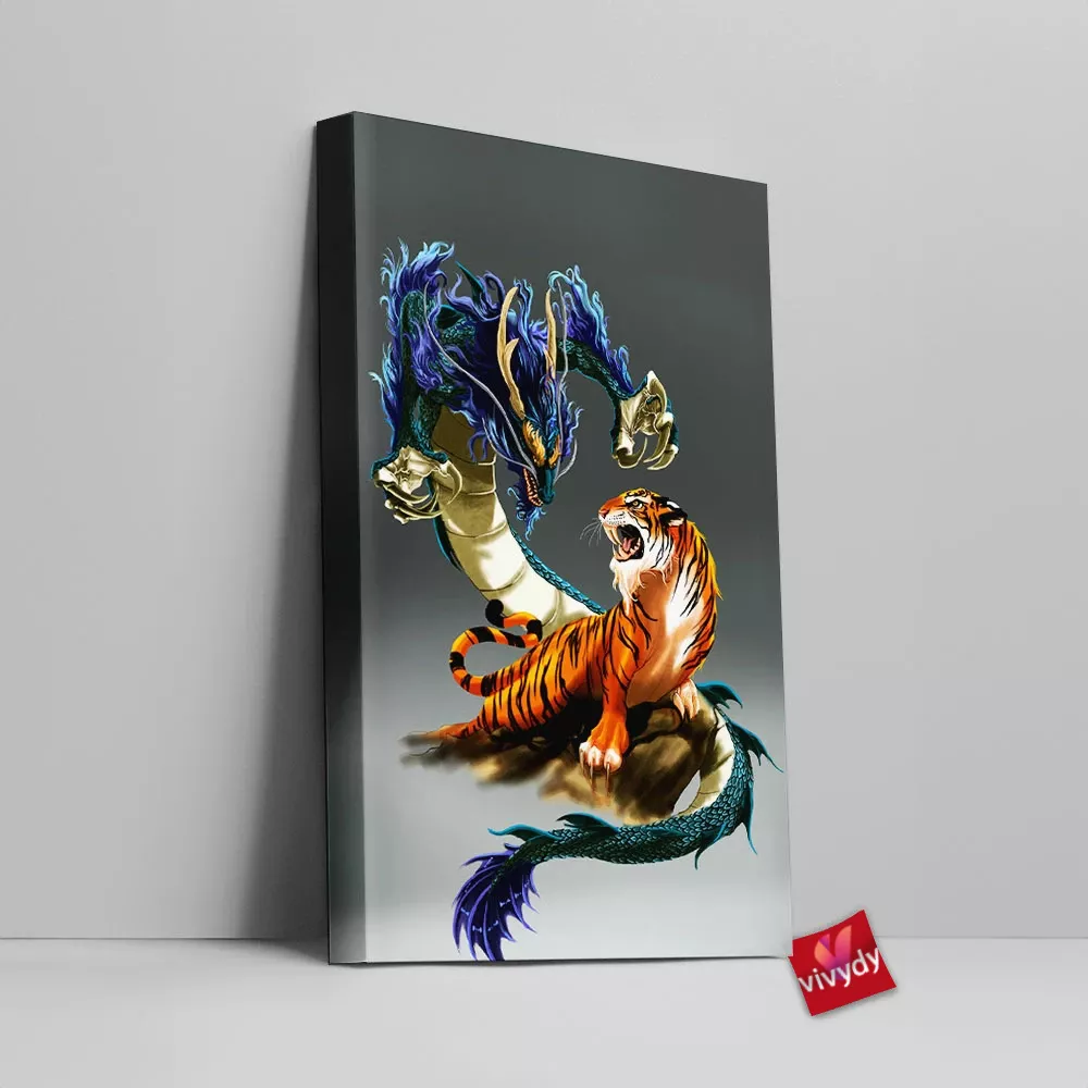 Tiger And Dragon Canvas Wall Art