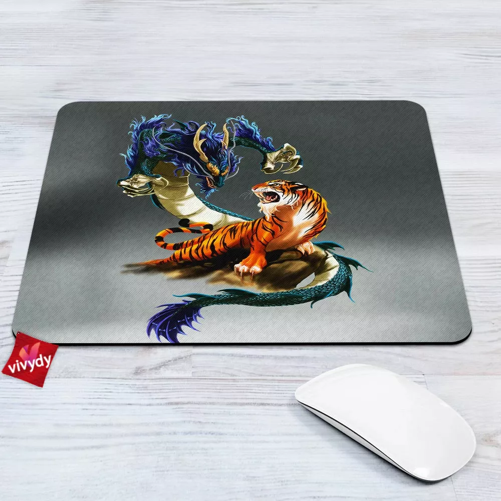 Tiger And Dragon Mouse Pad