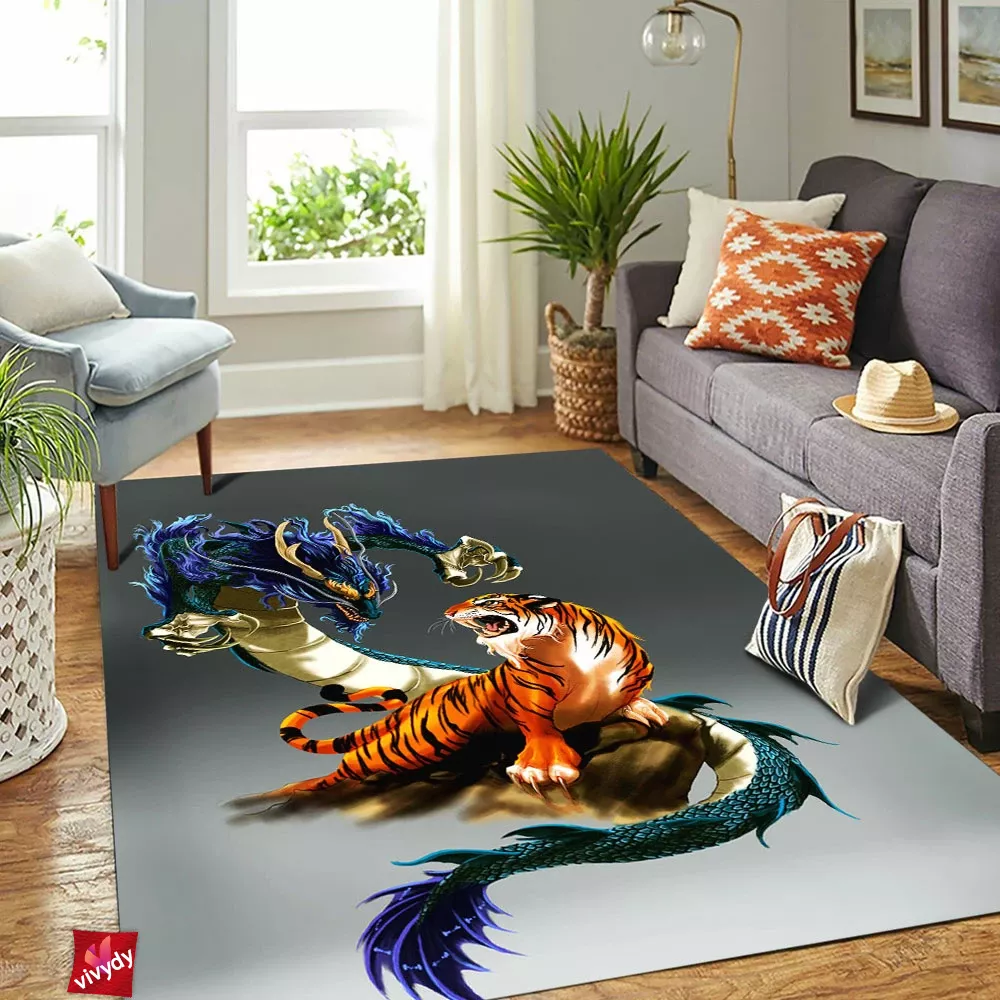 Tiger And Dragon Rectangle Rug