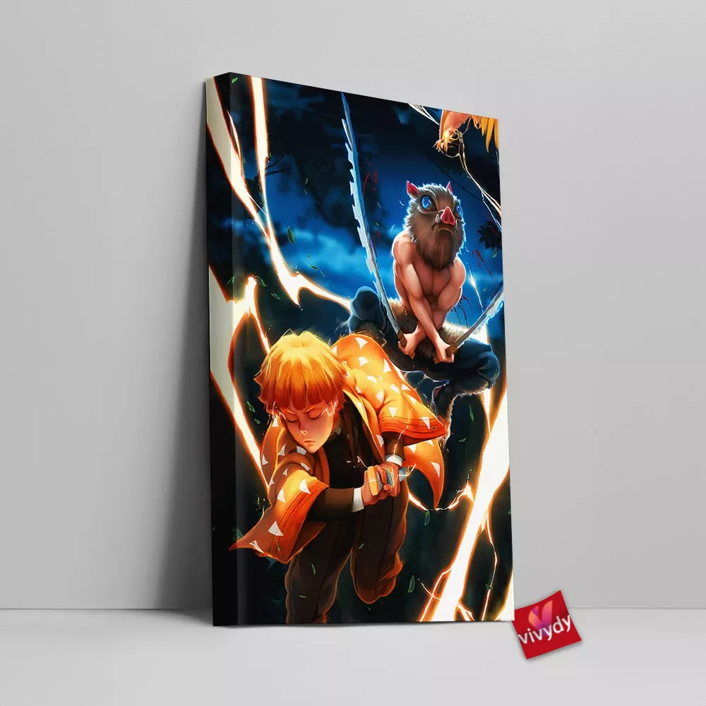 Zenitsu And Inosuke Canvas Wall Art