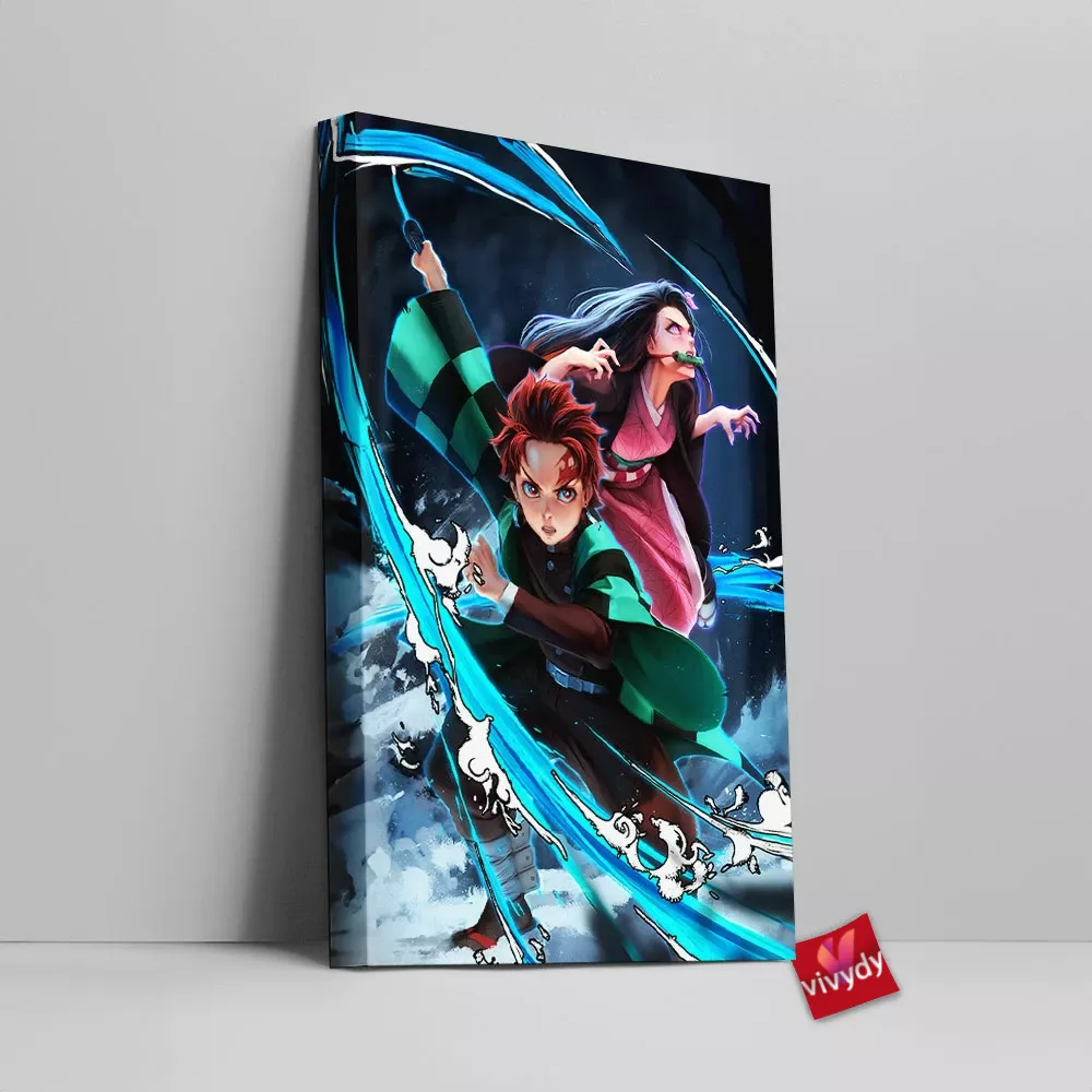 Tanjiro And Nezuko Canvas Wall Art