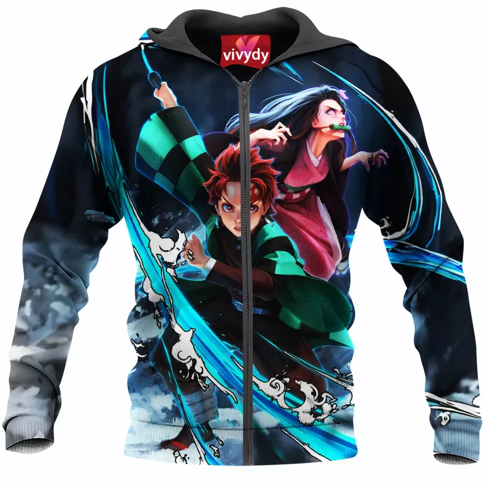 Tanjiro And Nezuko Zip Hoodie