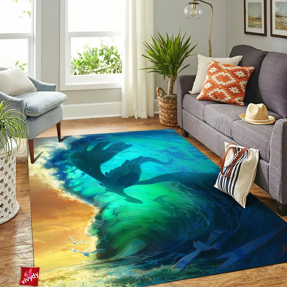 Lugia In The Ocean Rectangle Rug