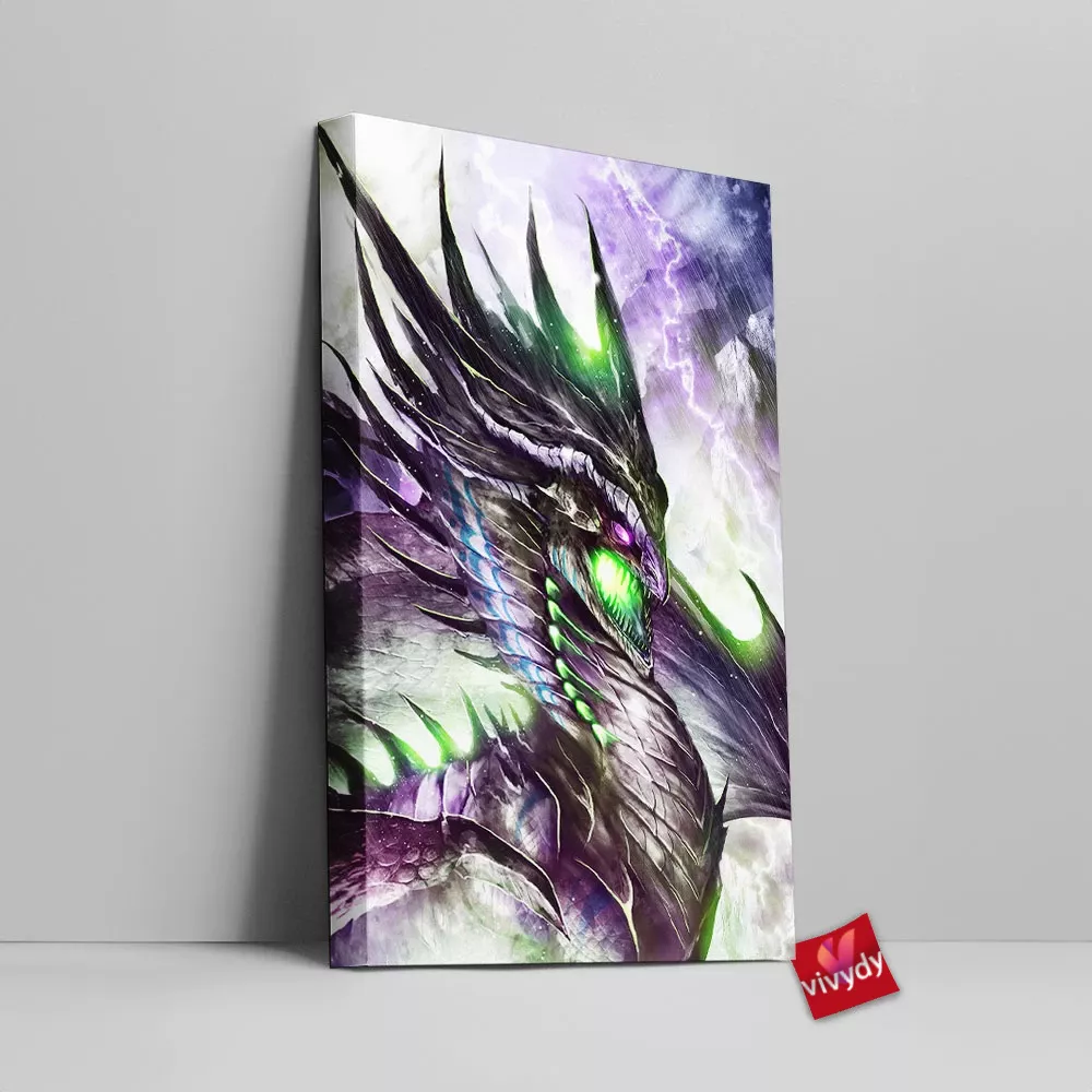 Storm Dragon Canvas Wall Art