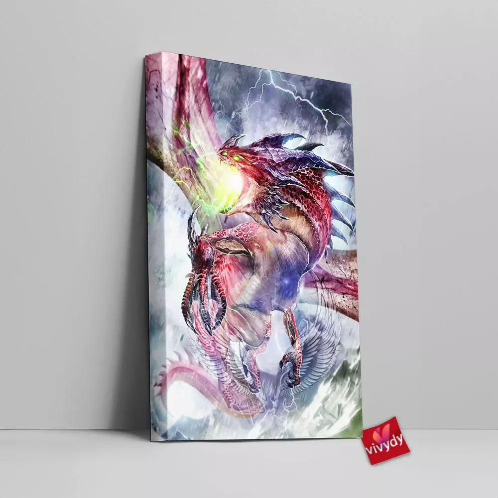 Storm Dragon Canvas Wall Art