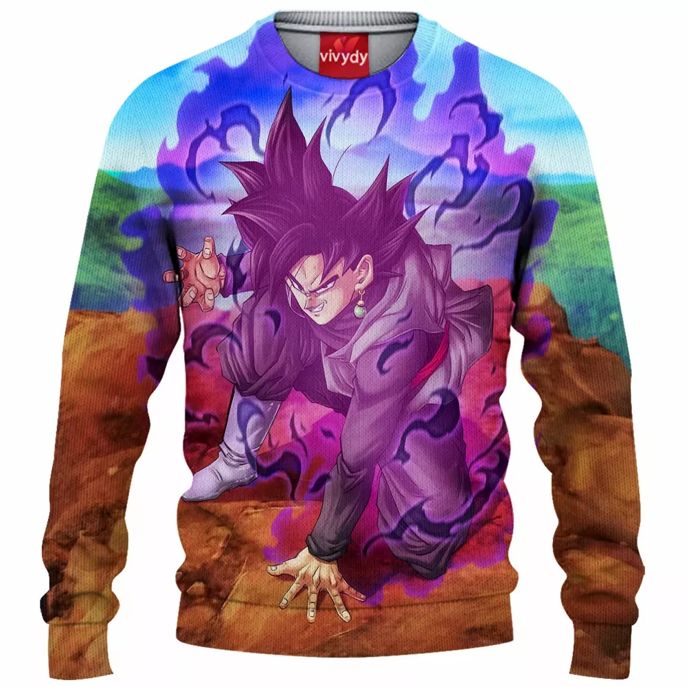 Black Goku Knitted Sweater