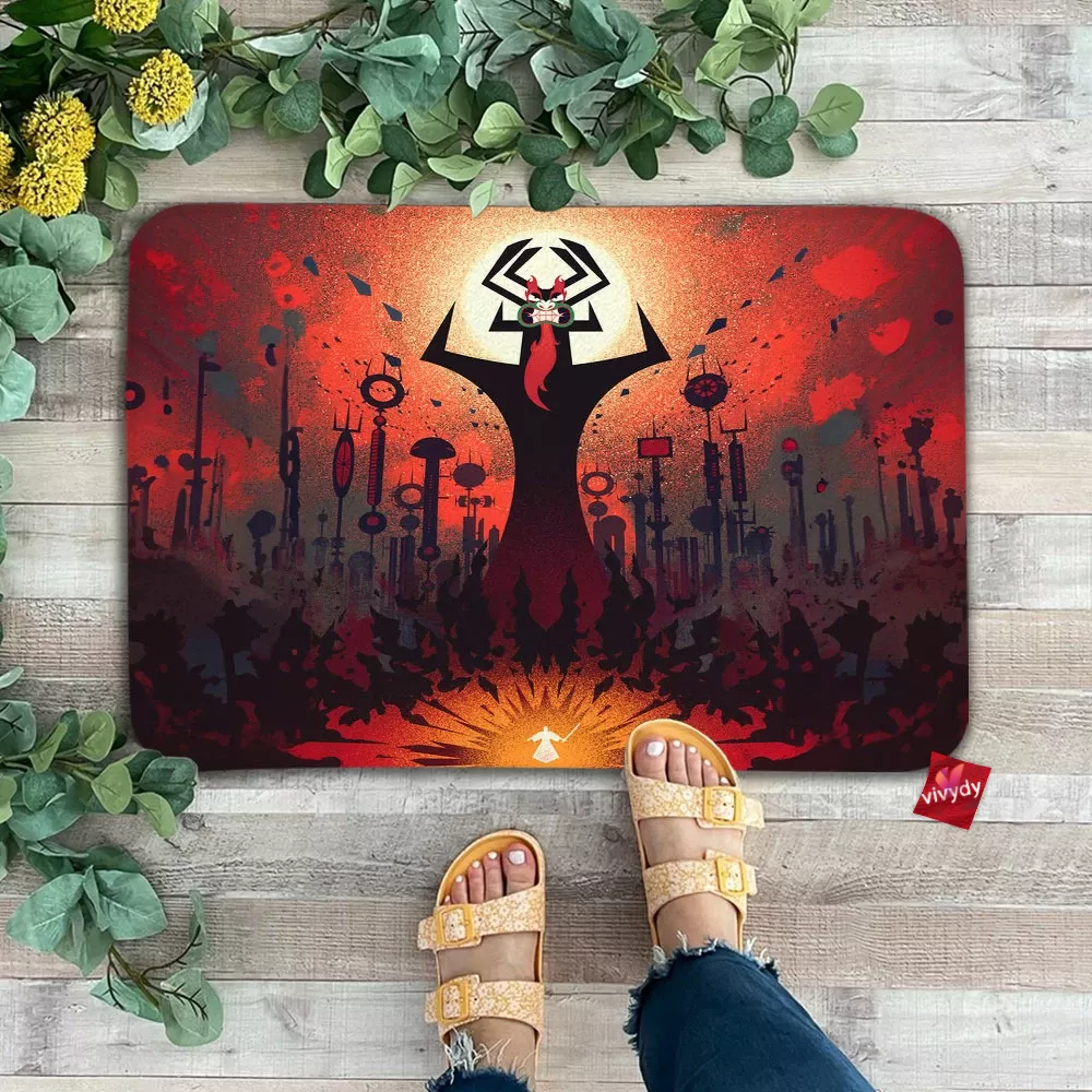 Samurai Jack And Aku Doormat