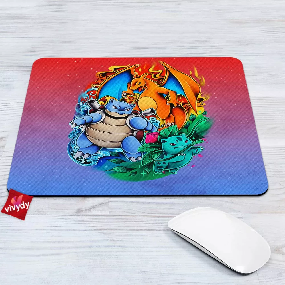 Charizard Blastoise Ivysaur Mouse Pad