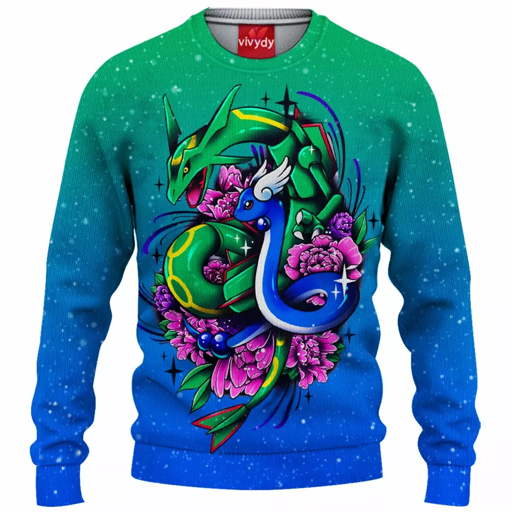 Dragonair Rayquaza Knitted Sweater