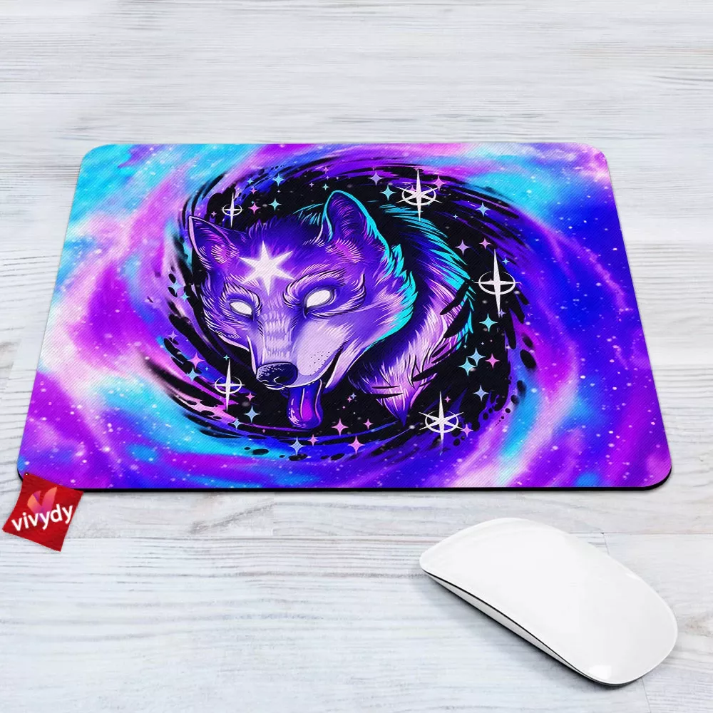 Black Hole Wolf Mouse Pad