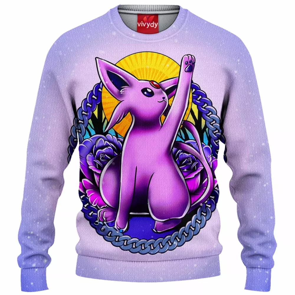 Espeon Tattoo Design Knitted Sweater