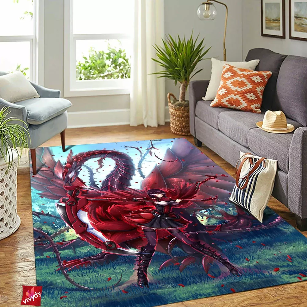 Yugioh Black Rose Dragon Rectangle Rug