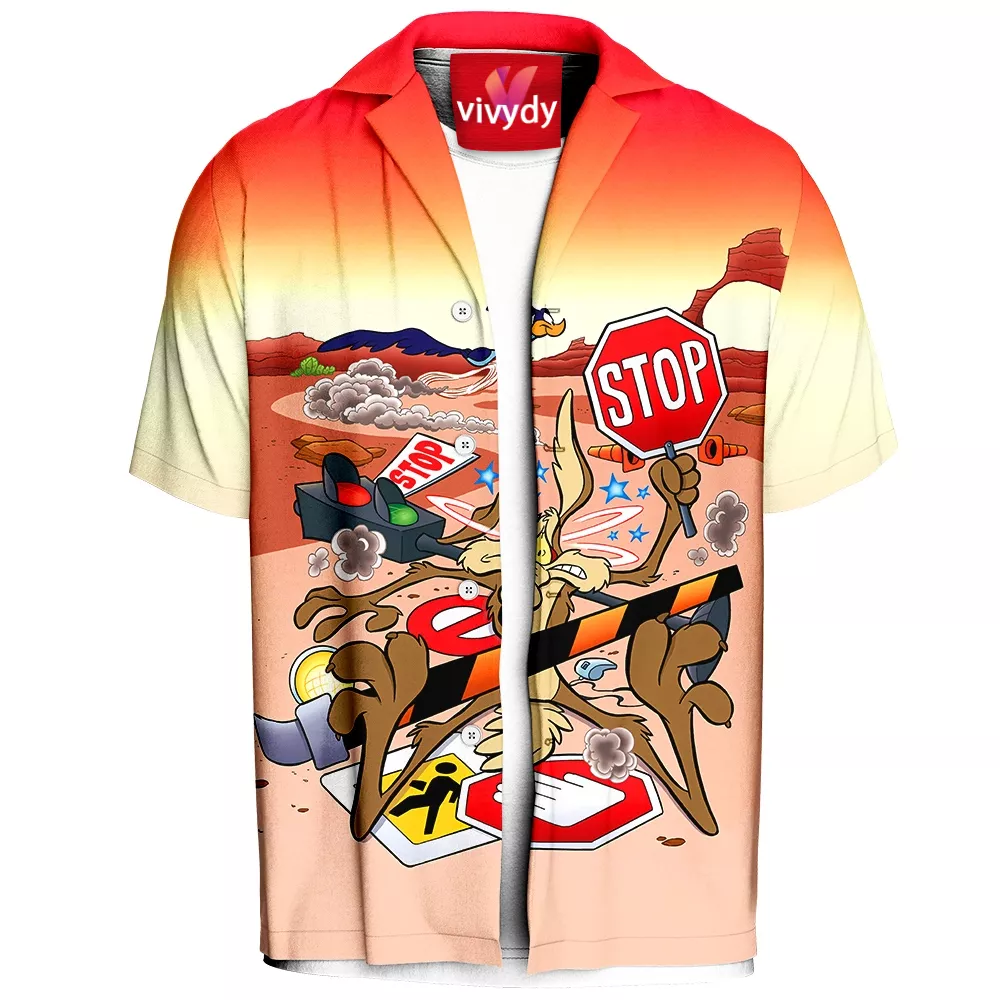 Wile E. Coyote and the Road Runner Hawaiian Shirt