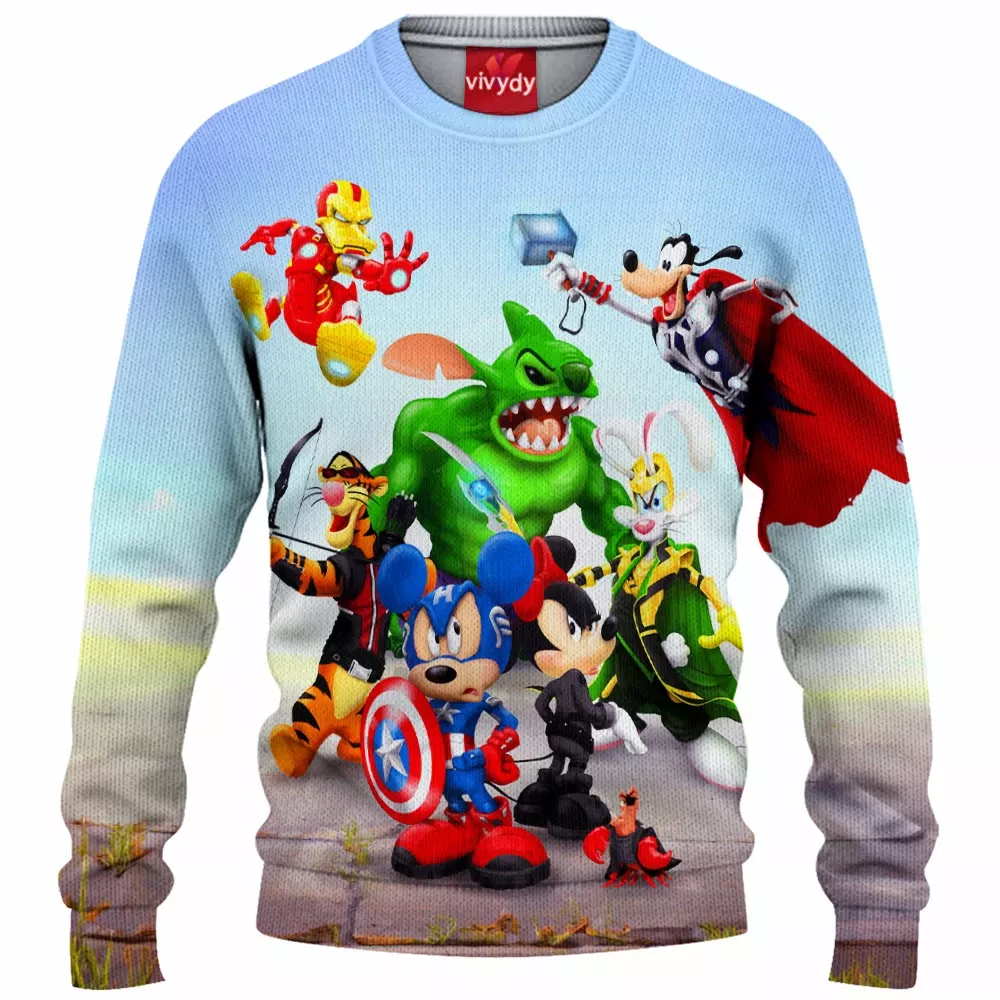 Animated Avengers Knitted Sweater