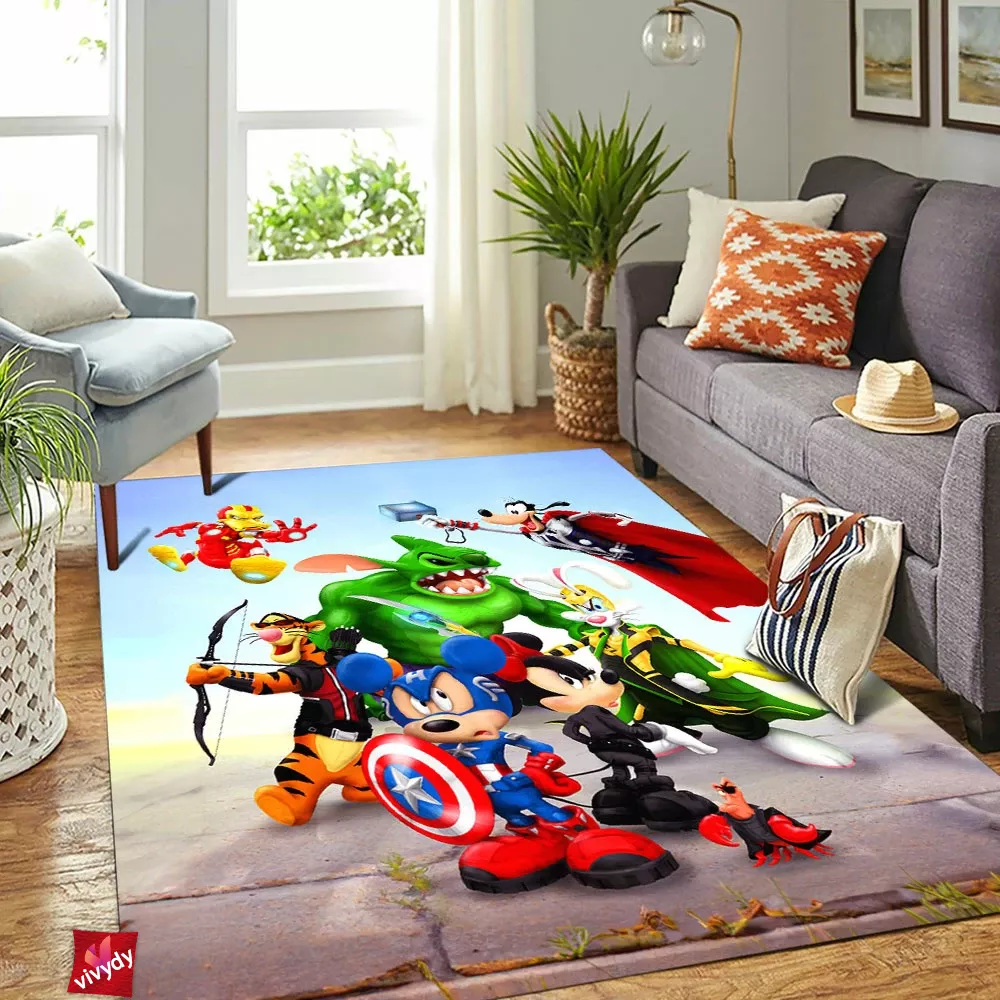 Animated Avengers Rectangle Rug