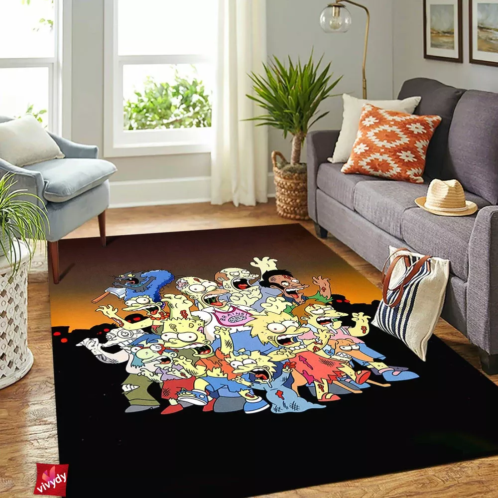 The Simpson Zombie Rectangle Rug