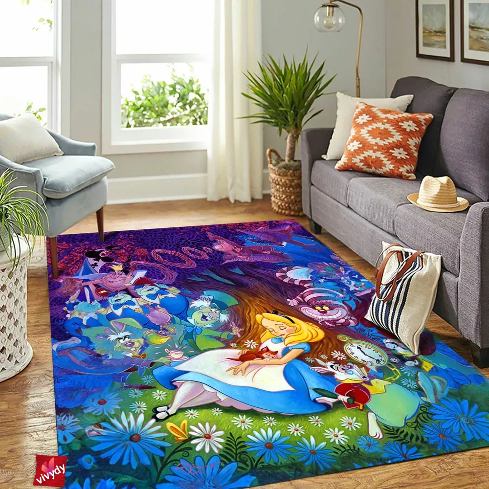 Alice in Wonderland Rectangle Rug