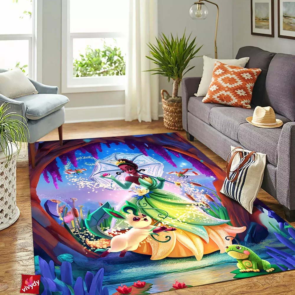 The Princess And The Leafeon Rectangle Rug