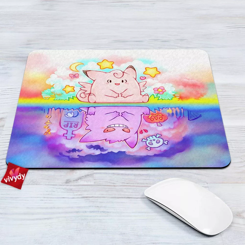 Clefable Gengar Mouse Pad