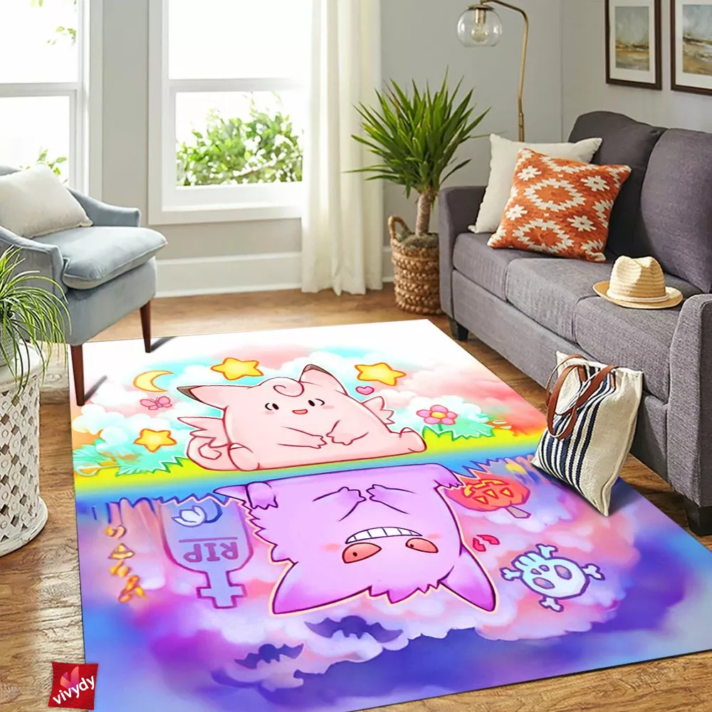 Clefable Gengar Rectangle Rug