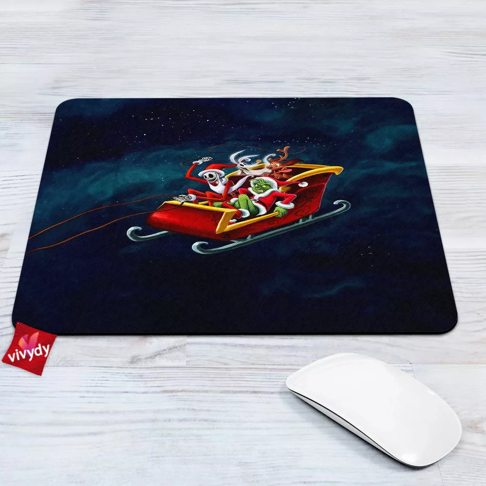 Jack Skellington And Grinch Mouse Pad