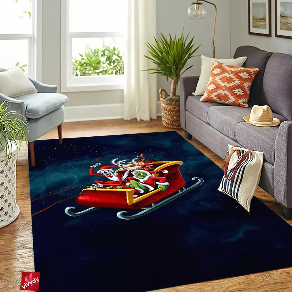 Jack Skellington And Grinch Rectangle Rug