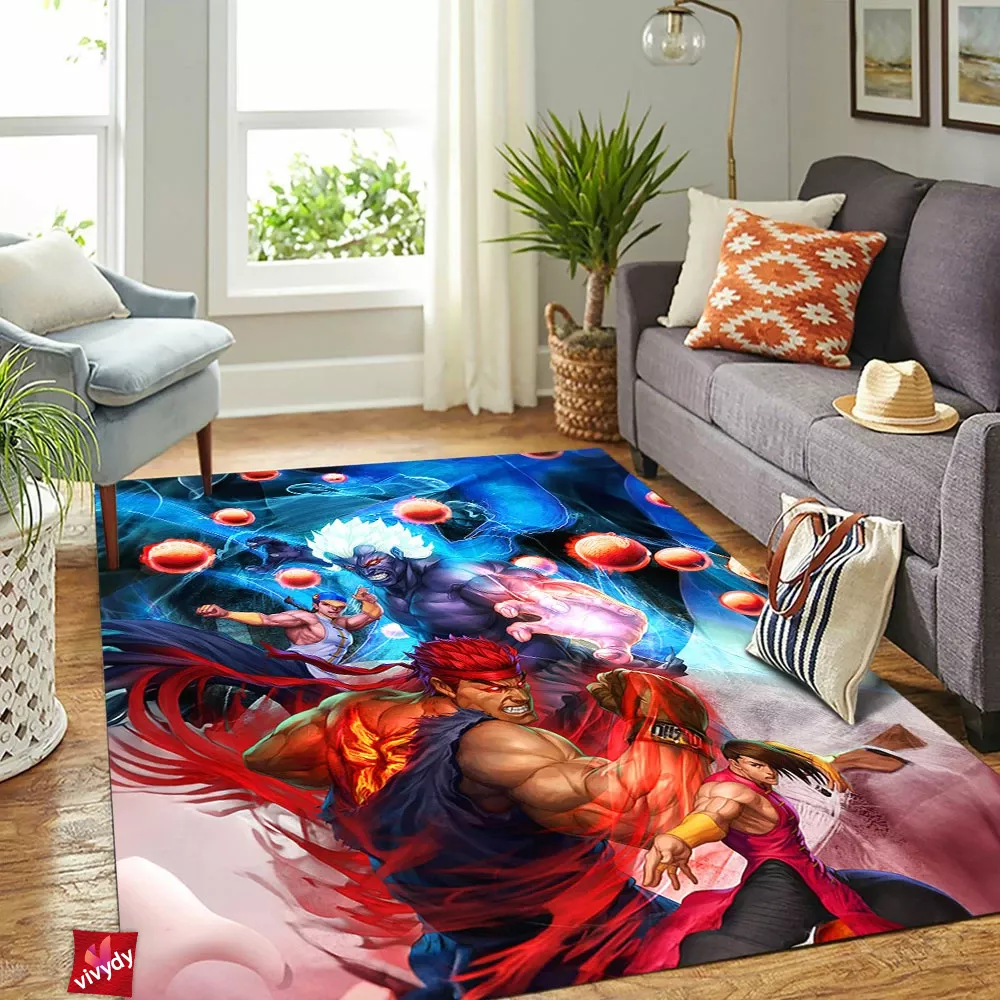 Oni Akuma Vs Evil Ryu Rectangle Rug