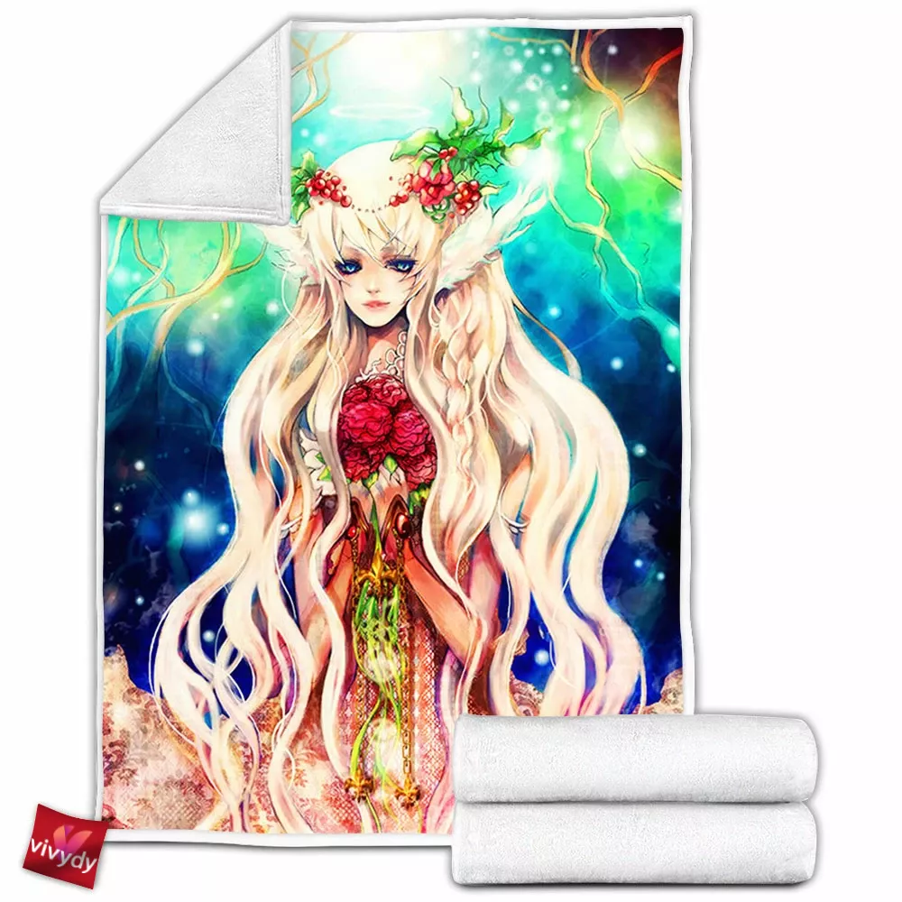 Anime Girl Fleece Blanket