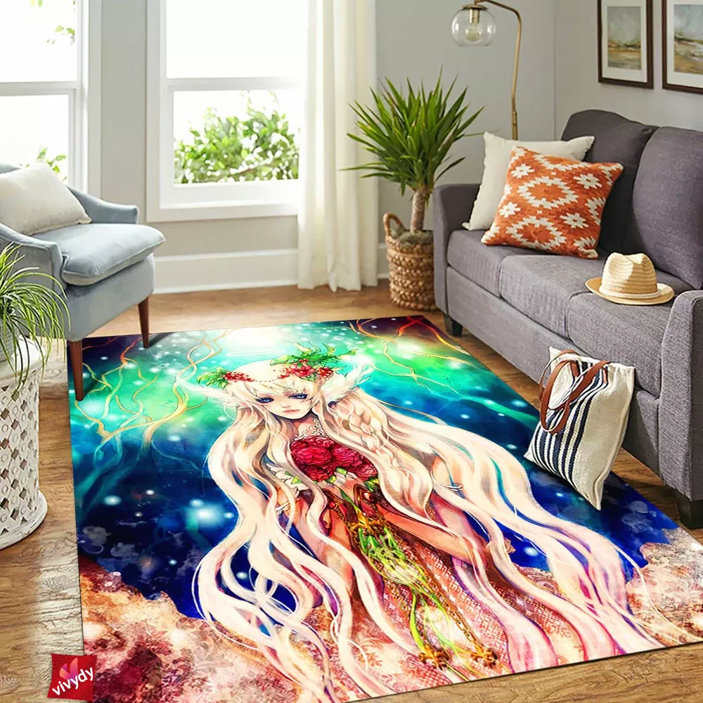 Anime Girl Rectangle Rug