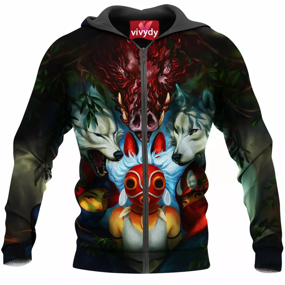 Mononoke Hime Zip Hoodie