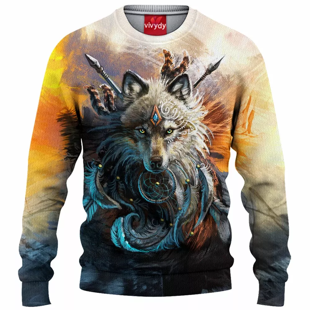 Wolf Knitted Sweater