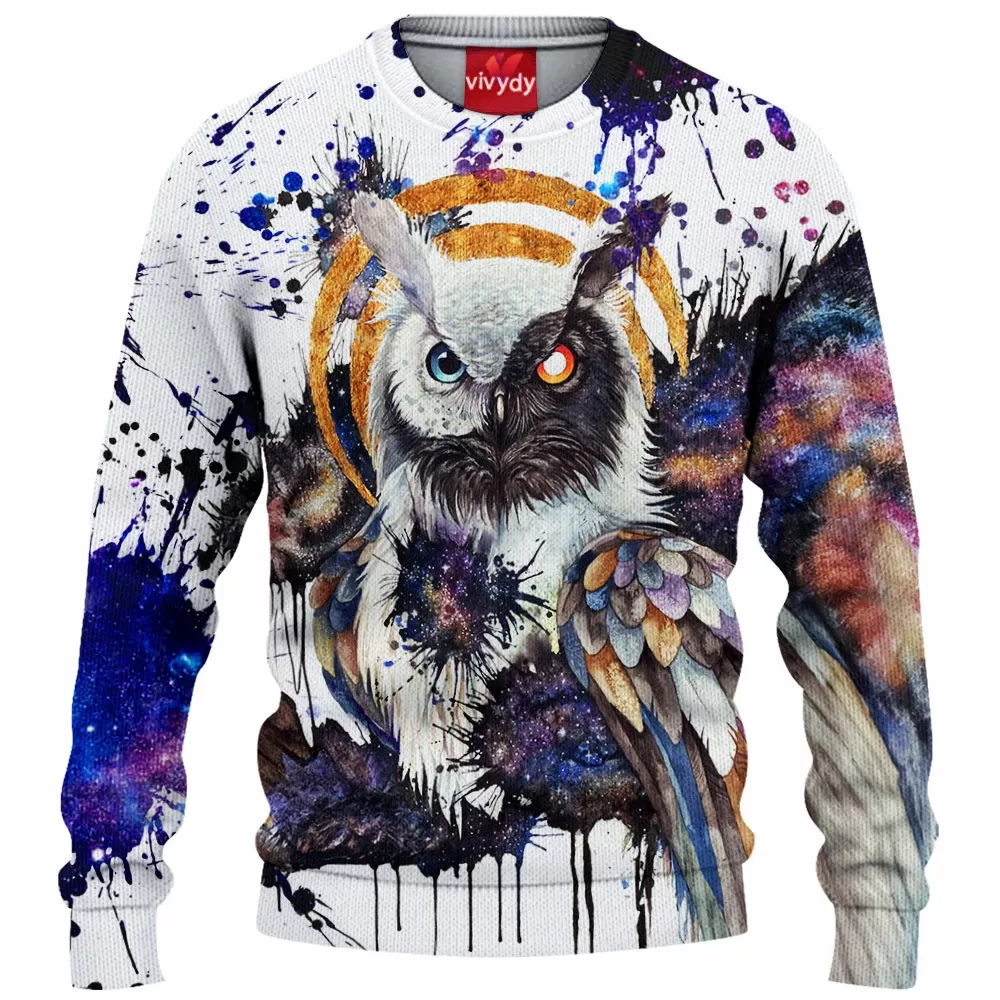 Galaxy Owl Knitted Sweater