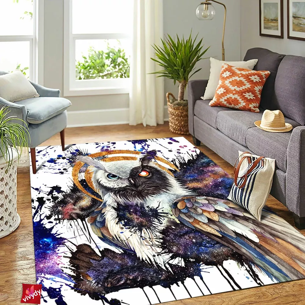 Galaxy Owl Rectangle Rug