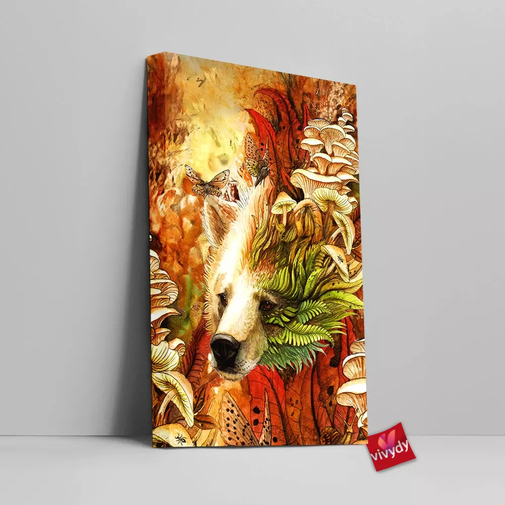 Autumn Spirit Bear Canvas Wall Art