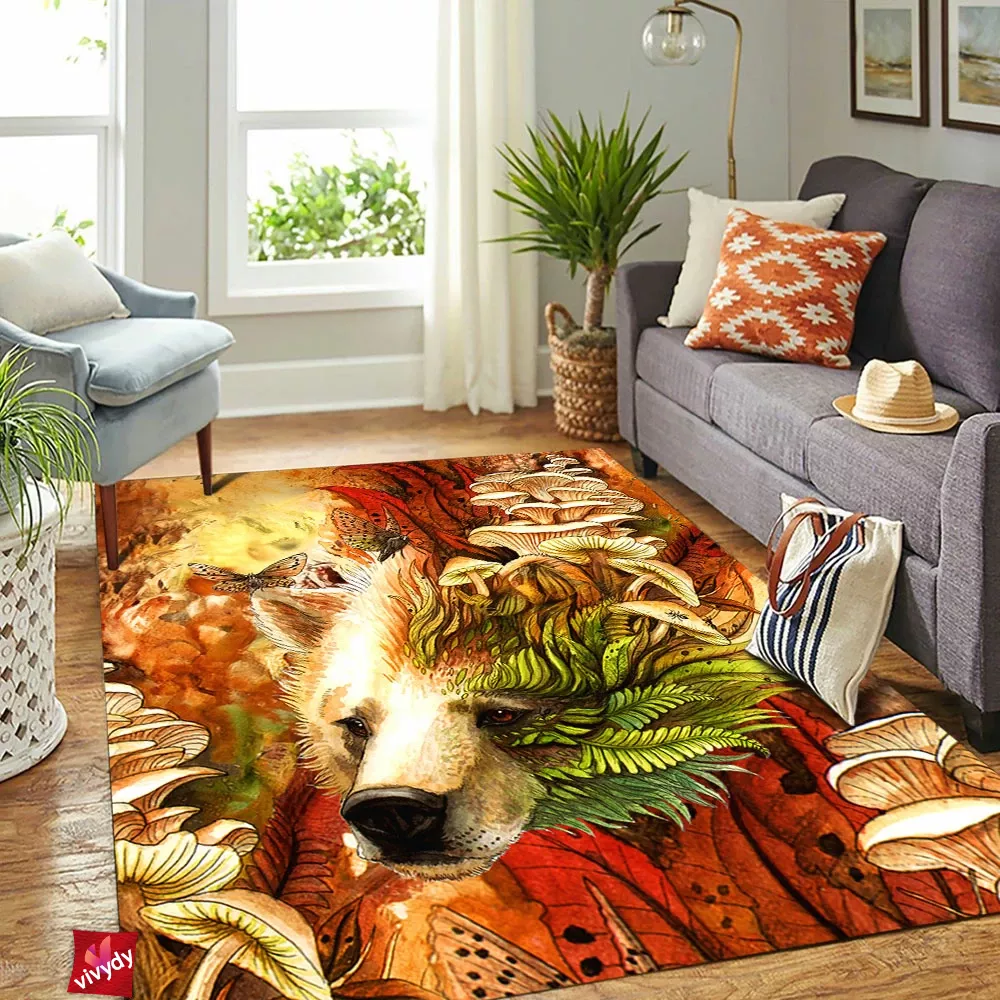 Autumn Spirit Bear Rectangle Rug