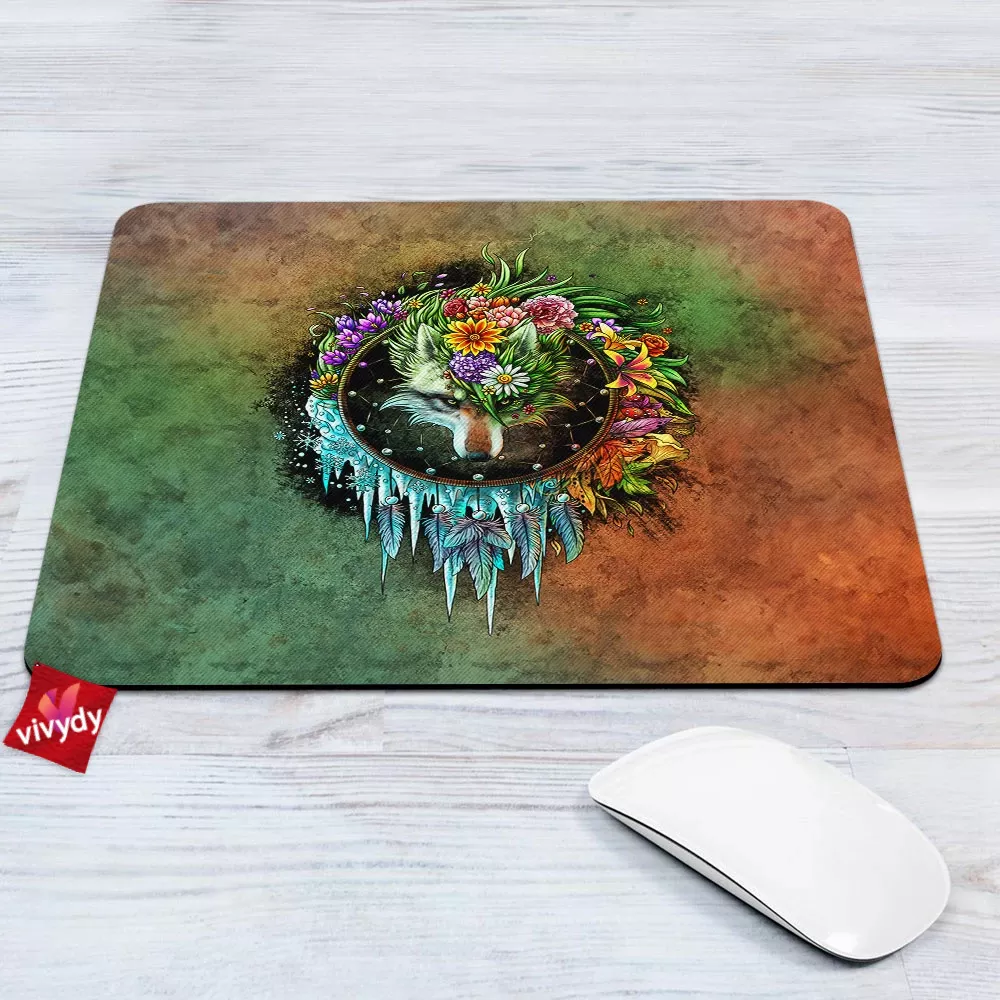 Wolf Dreamcatcher Mouse Pad