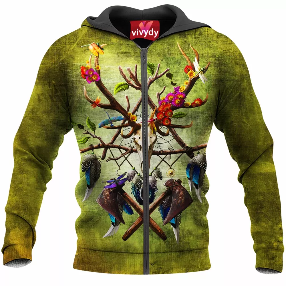 Native American Dreamcatcher V3 Zip Hoodie