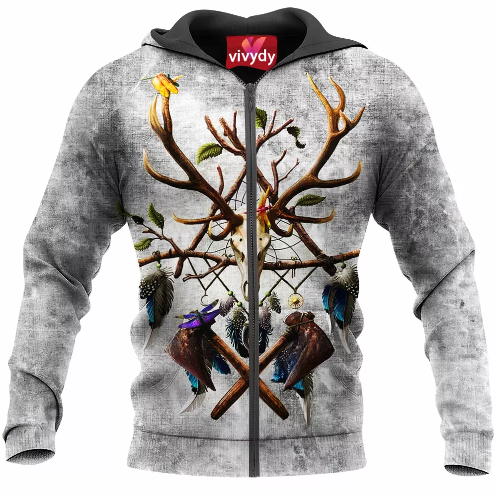 Native American Dreamcatcher V2 Zip Hoodie