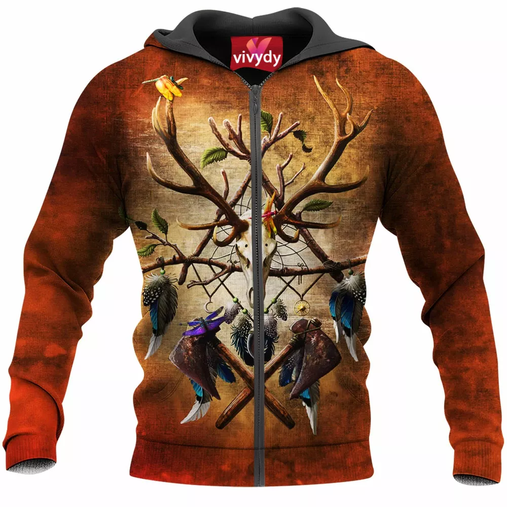 Native American Dreamcatcher V1 Zip Hoodie