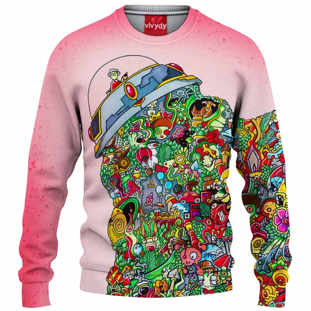 Doodle Ufo Knitted Sweater