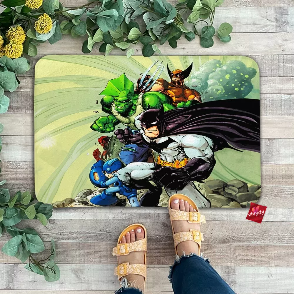 Batman Megaman Wolverine Doormat