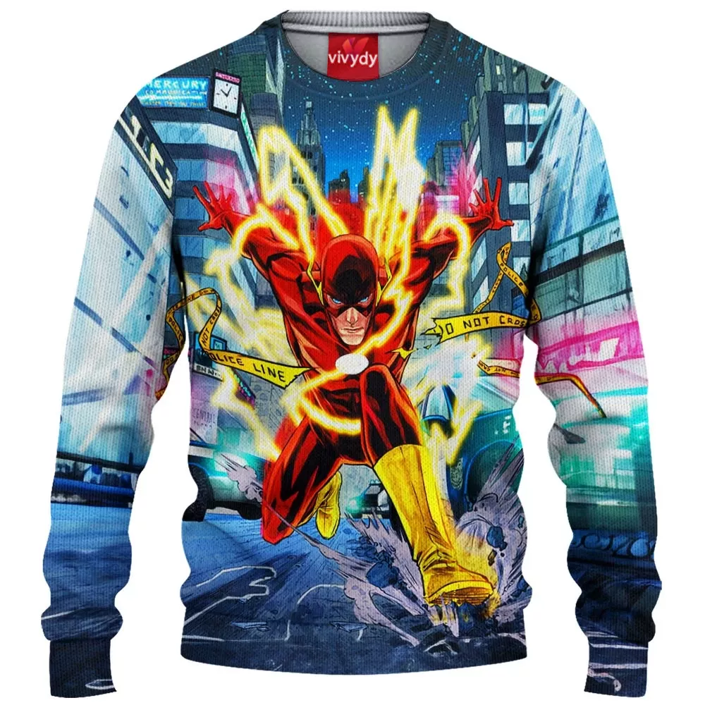 The Flash Comic Knitted Sweater